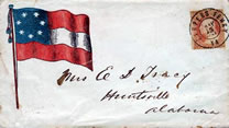 11-star flag patriotic cover bearing U.S. Scott #26 from Harper's Ferry, West Virginia